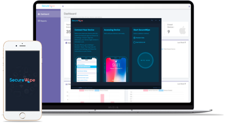 secure data wipe application running on mac to securely delete mobile phone data