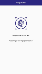 finger print sensor test screen of mcheck 3.0